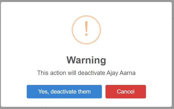 Deactivate user