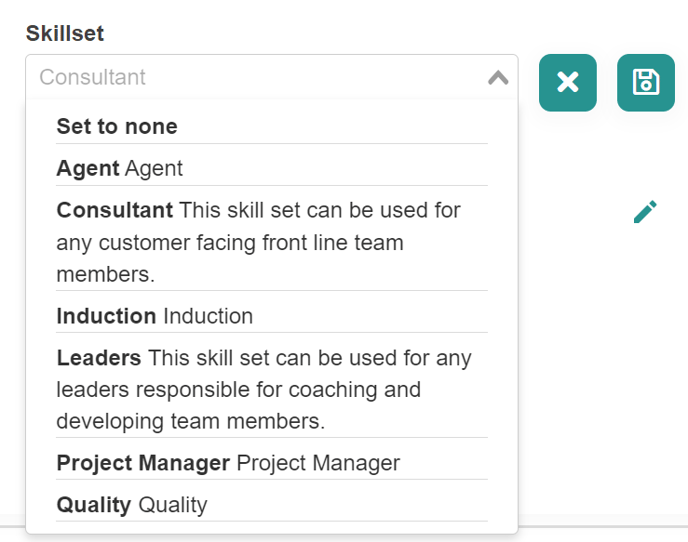 Skill set change