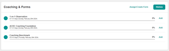 coaching and forms widget