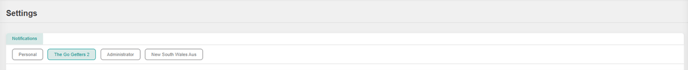 notification tabs