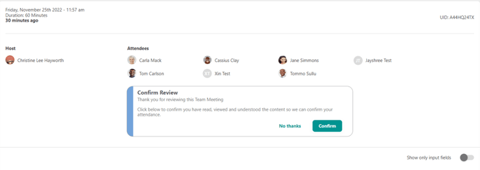 review meeting